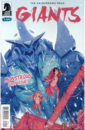 Giants 1 published by Dark Horse with cover art by Miguel Valderrama