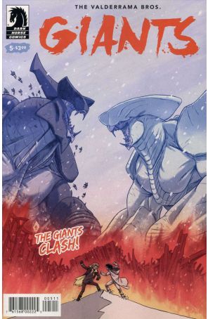 Giants 5 published by Dark Horse with cover art by Miguel Valderrama