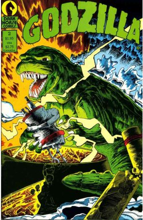 Godzilla (Mini-Series) 2 published by Dark Horse with cover art by Mark A. Nelson