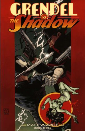 Grendel vs. The Shadow 3 published by Dark Horse with cover art by Matt Wagner