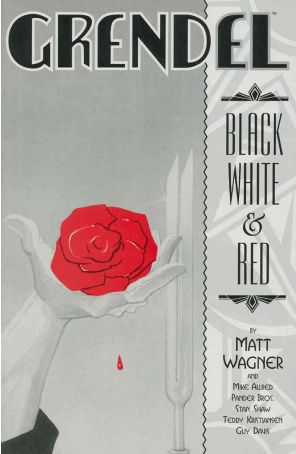 Grendel: Black, White, And Red 3 published by Dark Horse with cover art by Matt Wagner