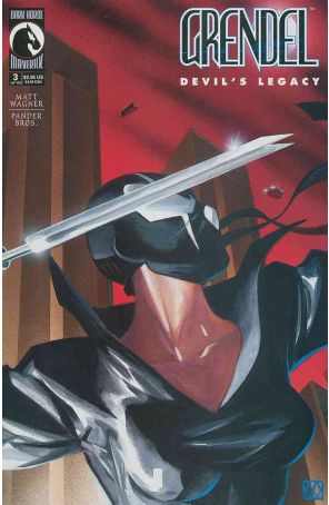 Grendel: Devil's Legacy 3 published by Dark Horse with cover art by Matt Wagner