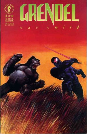 Grendel: War Child 5 published by Dark Horse with cover art by Matt Wagner