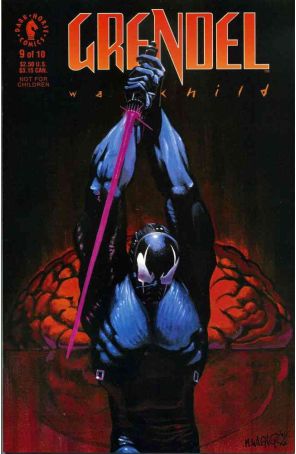 Grendel: War Child 9 published by Dark Horse with cover art by Matt Wagner