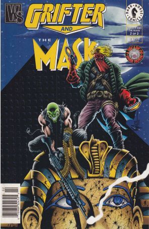 Grifter and the Mask 2 (Newsstand) published by Dark Horse with cover art by Kyle Hotz