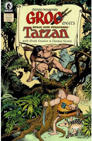 Groo Meets Tarzan 1 published by Dark Horse with cover art by Sergio Aragones