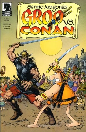 Groo Vs. Conan 1 published by Dark Horse with cover art by Tom Luth