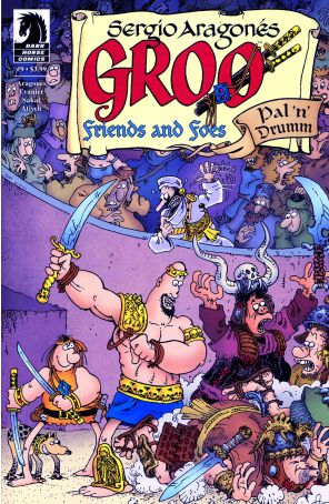 Groo: Friends And Foes 9 published by Dark Horse with cover art by Sergio Aragonés