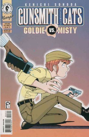 Gunsmith Cats: Goldie vs. Misty 3 published by Dark Horse with cover art by Kenichi Sonoda