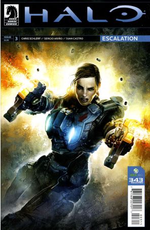 Halo: Escalation 3 published by Dark Horse with cover art by Anthony Palumbo