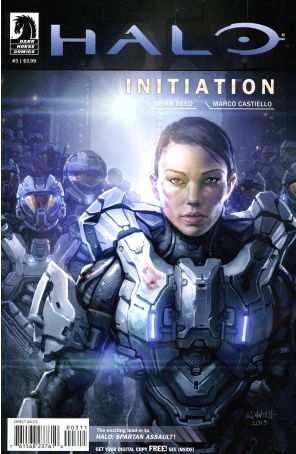 Halo: Initiation 3 published by Dark Horse with cover art by Michael Atiyeh