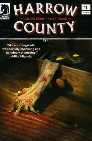 Harrow County 1 published by Dark Horse with cover art by Tyler Crook