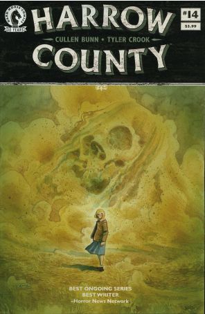 Harrow County 14 published by Dark Horse with cover art by Tyler Crook
