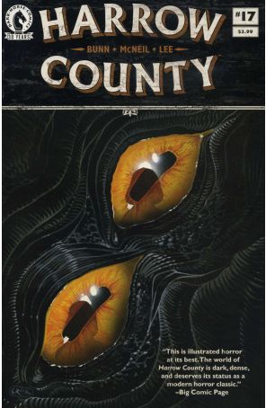 Harrow County 17 published by Dark Horse with cover art by Tyler Crook