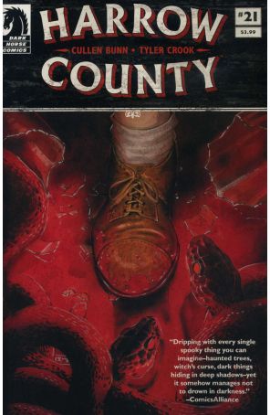 Harrow County 21 published by Dark Horse with cover art by Tyler Crook