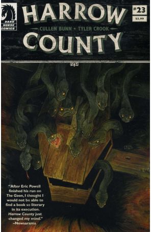 Harrow County 23 published by Dark Horse with cover art by Tyler Crook