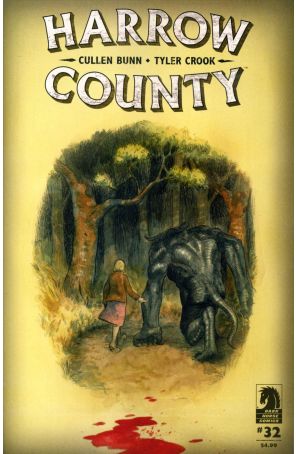 Harrow County 32 published by Dark Horse with cover art by Tyler Crook