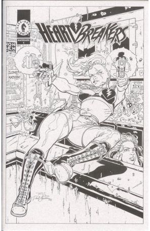 Heartbreakers Ashcan 1 published by Dark Horse with cover art by Paul Guinan