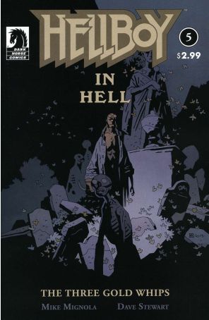 Hellboy In Hell 5 published by Dark Horse with cover art by Mike Mignola