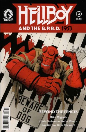 Hellboy and the B.P.R.D.: 1953-Beyond The Fences 3 published by Dark Horse with cover art by Paolo Rivera
