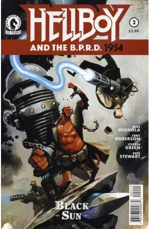 Hellboy and the B.P.R.D.: 1954-Black Sun 2 published by Dark Horse with cover art by Mike Huddleston