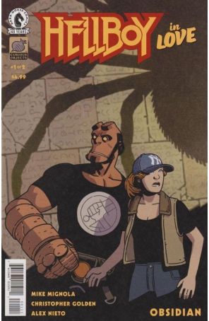 Hellboy in Love: Obsidian 1 published by Dark Horse with cover art by Alex Nieto