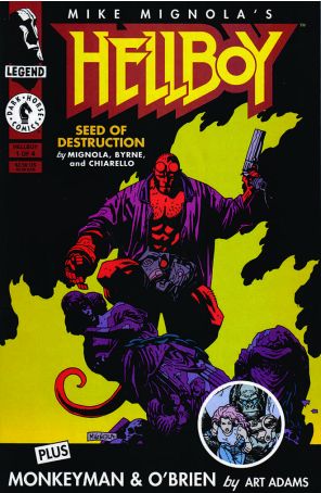 Hellboy: Seed of Destruction 1 published by Dark Horse with cover art by Mike Mignola