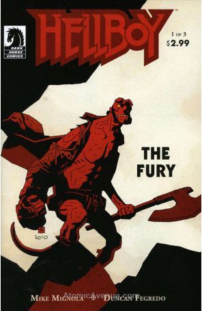 Hellboy: The Fury 1 (2nd) published by Dark Horse with cover art by Mike Mignola