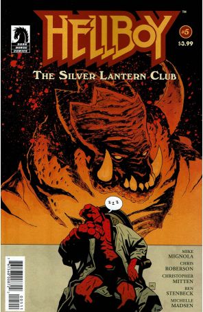 Hellboy: The Silver Lantern Club 5 published by Dark Horse with cover art by Christopher Mitten