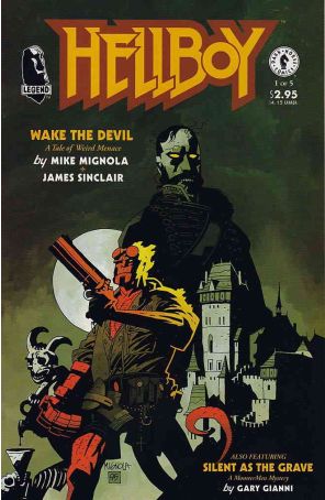 Hellboy: Wake the Devil 1 published by Dark Horse with cover art by Mike Mignola