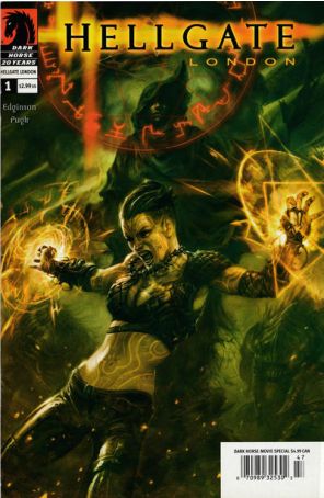 Hellgate: London 1 (Newsstand) published by Dark Horse with cover art by Aleksi Briclot