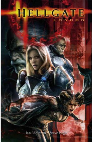 Hellgate: London TPB 1 published by Dark Horse with cover art by Aleksi Briclot