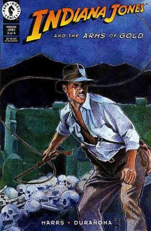 Indiana Jones and the Arms of Gold 3 published by Dark Horse with cover art by Russell Walks