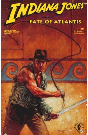 Indiana Jones and the Fate of Atlantis 1 (with card) published by Dark Horse with cover art by Dave Dorman