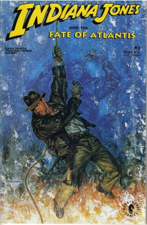 Indiana Jones and the Fate of Atlantis 2A (with card) published by Dark Horse with cover art by Dave Dorman