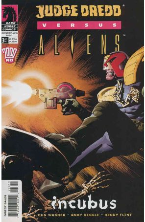 Judge Dredd vs. Aliens: Incubus 3 published by Dark Horse with cover art by Frazer Irving