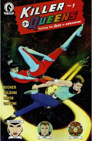 Killer Queens 1A published by Dark Horse with cover art by Claudia Balboni