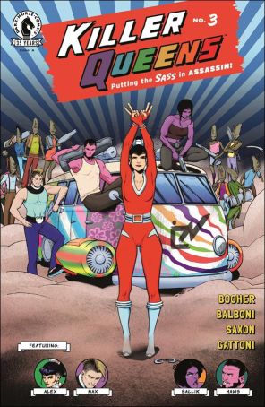 Killer Queens 3A published by Dark Horse with cover art by Claudia Balboni