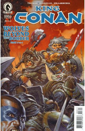 King Conan: Wolves Beyond The Border 3 published by Dark Horse with cover art by Tomás Giorello