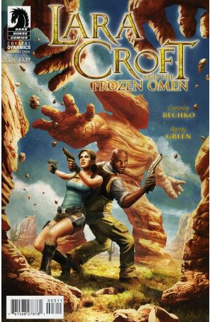 Lara Croft and the Frozen Omen 3 published by Dark Horse with cover art by Jean-sebastien Rossbach