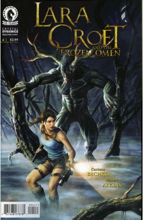 Lara Croft and the Frozen Omen 4 published by Dark Horse with cover art by Jean-sebastien Rossbach