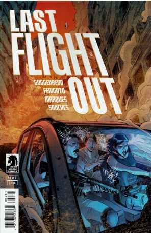 Last Flight Out 4 published by Dark Horse with cover art by Eduardo Ferigato