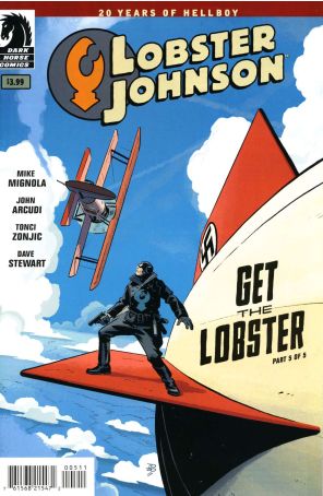 Lobster Johnson: Get the Lobster 5 published by Dark Horse with cover art by Tonci Zonjic