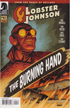 Lobster Johnson: The Burning Hand 4 published by Dark Horse with cover art by Dave Johnson
