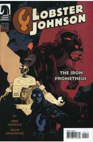 Lobster Johnson: The Iron Prometheus 4 published by Dark Horse with cover art by Mike Mignola