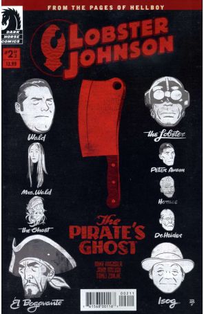 Lobster Johnson: The Pirate's Ghost 2 published by Dark Horse with cover art by Tonci Zonjic