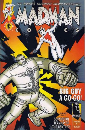 Madman Comics 6 published by Dark Horse with cover art by Geoffrey Darrow, Mike Allred, and Bruce Timm (Back)
