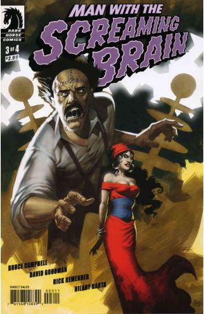 Man With the Screaming Brain 3 published by Dark Horse with cover art by Eric Powell