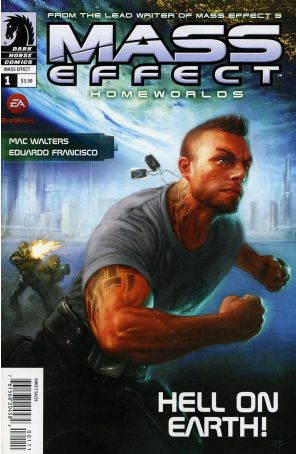 Mass Effect: Homeworlds 1 published by Dark Horse with cover art by Anthony Palumbo