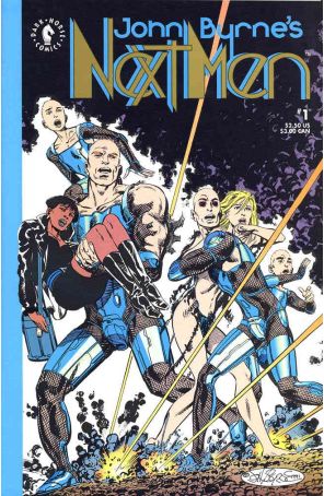 Next Men (John Byrne's) 1 (2nd) published by Dark Horse with cover art by John Byrne